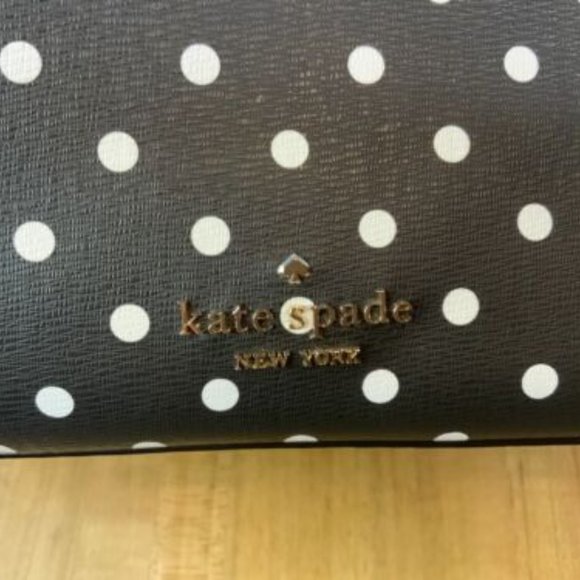 Kate Spade X Disney Minnie Mouse Black - White Polka Dot Backpack - Medium Size - Picture 3 of 8